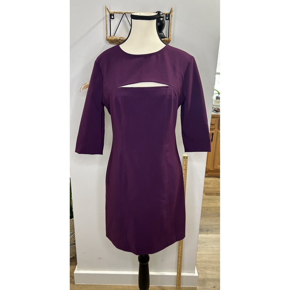 Likely Keller Mini Bodycon Chest Cutout Dress in Potent Purple Size 4‎